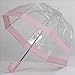 Clear Bubble Umbrellas Pink Trim