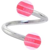 COTTON CANDY Stripe Spiral Twister Belly Ring