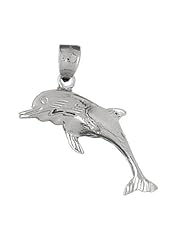 Clevereves 14K White Gold Pendant Dolphins 13.9 - Gram(s)