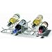 Kitchen & Housewares : Hi-Lo Seven Bottle Wine Rack - Chrome (Chrome) (5.25"H x 23.25"W x 5.63"D)