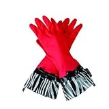Red Fashion Gloves with Zebra Cuff by Gloveables