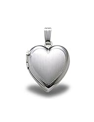 Sterling Silver Heart Small Locket 1/2 inch x 1/2 inch Sterling Silver