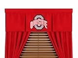 Ohio State Buckeyes 50" x 15" Coordinating Pleated Valance for "The MVP Collection" by Kentex