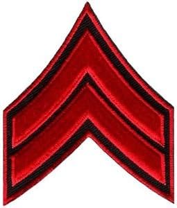 Army Military Stripes Insignia Rank Biker Retro Applique Iron-on Patch S-1005 Cute Gift to Your Cloth Fast Shipping