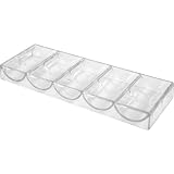 Trademark Trademark Poker Clear Acrylic Chip Tray - Non-stackable Chip Tray, Clear