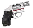 Crimson Trace Lasergrip for Smith and Wesson J-Frame Round Butt, Black with Polymer Grip, Rubber Overmolded Front and Back Strap