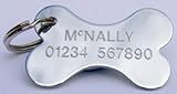 CHROME BONE Quality Engraved Dog Identity Tag When Checking Out, Please Tick The Gift Message Box To Enter Your Personalisation Details