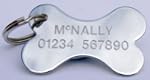 CHROME BONE Quality Engraved Dog Iden...