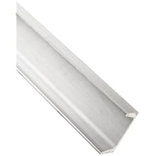 6061 Aluminum U-Channel, Unpolished (Mill) Finish, T6 Temper, Standard Tolerance, Inch, Meets AMS QQ-A-200/ASTM B308 Specifications, Equal Leg Length, Rounded Corners