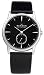Skagen #958XLSLB Men's Steel Matte Case Black Dial Leather Band Dress Watch
