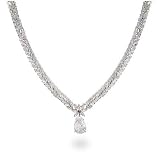 Eve's Addiction Elegant Double Row Marquise CZs with Pear Diamond CZ Drop