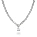 Eve's Addiction Elegant Double Row Marquise CZs with Pear Diamond CZ Drop