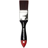 da Vinci Oil & Acrylic Series 5040 Top Acryl Paint Brush, Flat Mottler Red/Brown Synthetic with Plainwood Handle, Size 30