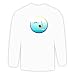Long Sleeve T-shirt with ocean, dolphins, swimmer, sea, beach Large White