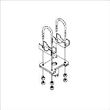 Lucasey CMAUDB12 U-bolt Dogbone Flange for 1 1/4 ID Pipe