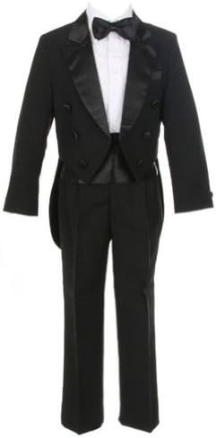 Sweet Kids Boys 5 pc Tuxedo Suit With Tails