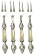 Decorative Shrimp Fork with Mother of Pearl Handle Set of Four