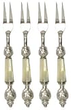 Decorative Shrimp Fork with Mother of Pearl Handle Set of Four