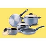 Ballarini Heavy Weight Select Silver 8 pc Set with Glass Lids