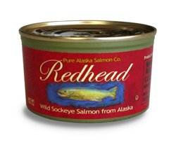 Redhead Wild Sockeye Salmon From Alaska, (12) 7.5 Oz. Cans