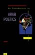 An Introduction To Arab Poetics