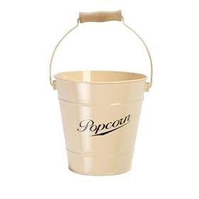 Cream Enamel Popcorn Bucket