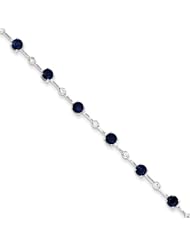 Sterling Silver Sapphire Bracelet, Best Quality Free Gift Box Satisfaction Guaranteed