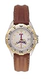 Texas Rangers All Star Ladies Black Leather Strap Watch