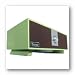 SpeckTone Retro - Speaker system with digital player dock for iPod - 28 Watt (total) - 2-way - green