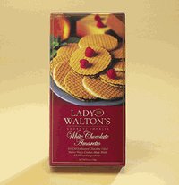 Four 6-oz Boxes of White Chocolate Amaretto Cookies by Lady Walton