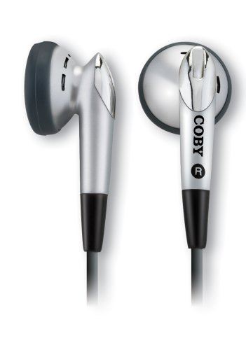 Coby Digital Stereo Earphones with Cord Wrap CVE11 (Silver) 31PCH38FsqL Coby Digital Stereo Earphones with Cord Wrap CVE11 (Silver)