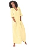 Long robe in french terry with zip front