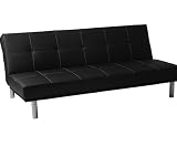 Sven Sofa Bed (Black) (29.5H x 70W x 34.5D)