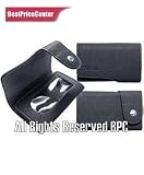 Kroo Executive Black Leather Mini Ipod Pouch Case