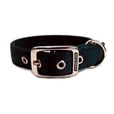 Double Thick Nylon Deluxe Dog Collar, 1 x 18 Hunter Green