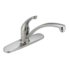 Delta 140-SSWF Signature Single-Handle Kitchen Faucet, Stainless by Delta Faucet
