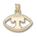 Tennessee Volunteers Solid 14K Gold ''T'' Pierced Football Pendant