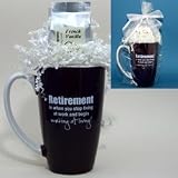 Retirement: Working at Living Mug Gift Package - Retirement Gift for Boss or Co-worker