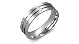 Men's Round Cut White Cz Surgical Steel Ring Band Size 13