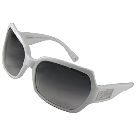 Coach Sunglasses, Alicia S441, White Frame  Fade Grey Lenses  Crystals