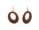 Brown wooden Hoop Earrings