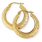 Image of 9ct Classic Creole Earrings. Beautiful presentation gift box and anonymous outer packaging. Money back if not 100% delighted