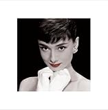 Audrey Hepburn - Red Lips - 16 x 16 Poster