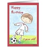 Soccer Player  5th Birthday Boy Card
