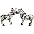Kissing Zebra Magnetic Salt and Pepper Shakers Set