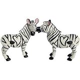 Kissing Zebra Magnetic Salt and Pepper Shakers Set