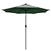 9 Ft Outdoor Tilt Umbrella with Solar LED Lights (green)
