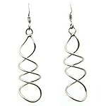 Sterling Silver Modern Swirl Drop Earrings