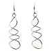 Sterling Silver Modern Swirl Drop Earrings