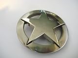 Famous Star Marshall Law Texas Star Belt Buckle Silver